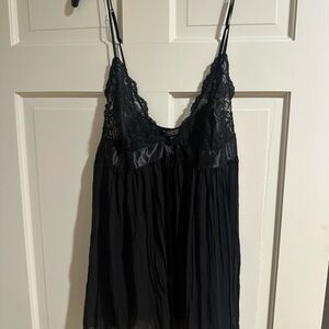 Victoria's Secret Black Lace Chemise